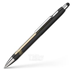 Ручка шарик/автомат. "Epsilon Touch" метал., со стилусом, черный/золотой, стерж. синий Schneider 138703