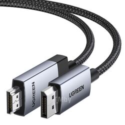 Переходник UGREEN DP119-15574 DisplayPort (M) to HDMI (F) 4K Cable 2m Gray