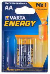 Набор батареек алкалиновых VARTA LONGLIFE тип AA 1.5V, упаковка 2 шт 4106113412
