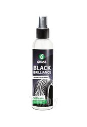 Чернитель резины Black Brilliance: профессиональный состав на силиконовой основе для очистки, полировки и чернения шин, а также других резиновых деталей авто, 250 мл GRASS 152250