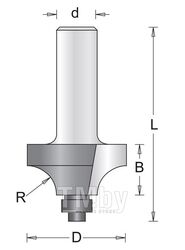 Фреза карнизная Hitachi 25.4X49X12.7X6.3мм, подшипник, хвостовик 8мм, H-K/754092