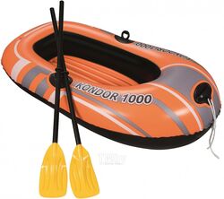 Надувная лодка одноместная Kondor 1000, 155х97 см + весла пластик., BESTWAY (от 6 лет)