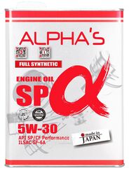 Масло моторное API SP CF performance, ILSAC GF-6A Fully Synthetic ALPHA’S SP ALPHA 5W30 4L