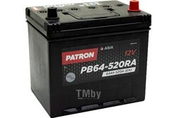 Аккумулятор PATRON ASIA 12V 64AH 520A (R+) B1 230x173x222mm 14,9kg PATRON PB64-520RA