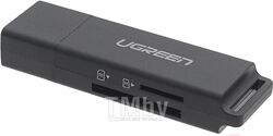 Картридер UGREEN USB 3.0 to TF + SD Dual Card Reader CM104 (Black) 40752