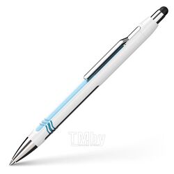 Ручка шарик/автомат. "Epsilon Touch" пласт., со стилусом, белый/голубой, стерж. синий Schneider 138702
