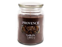 Свеча в стеклянном подсвечнике в виде банки "трюфельный пирог" 9x14 см/510 г Provence 565096