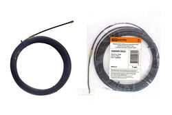 Нейлоновая кабельная протяжка НКП диаметр 4мм длина 10м с наконечниками (черная) TDM SQ0590-0022