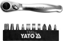 Набор инструмента, трещотка + биты (11пр.) Yato YT-14390