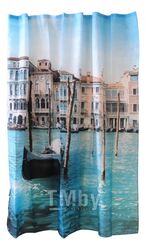 Занавеска для ванной Curtain-Venice "Венеция", размер 180*180см Рыжий кот 000873