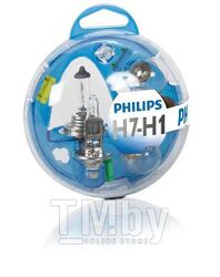 Комплект ламп галогенных и накаливания Essential Box H1/H7 12V (H1+H7+P21W+P21/5W+PY21W+W5W+Fuse10A+Fuse15A+Fuse20A) Philips 55720EBKM