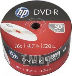 Оптический диск DVD-R 4.7Gb 16x HP в пленке 50 шт. 69303