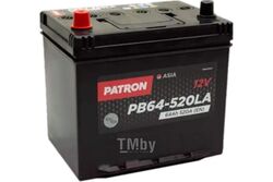 Аккумулятор PATRON ASIA 12V 64AH 520A (L+) B1 230x173x222mm 14,9kg PATRON PB64-520LA