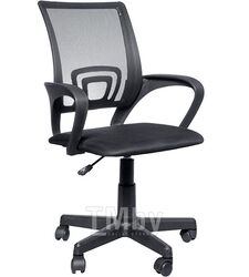 Кресло Kingstyle 695 LT Black / PMK 001.224 (пиастра, крестовина пластик) (ткань-сетка, ткань TW, черный / черный)