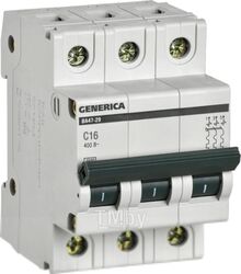 Выключатель автоматический IEK ВА47-29 16А 3Р 4,5кА С / MVA25-3-016-C