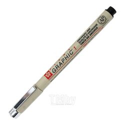 Ручка капиллярная "Pigma Graphic" 1 мм, черный Sakura XSDK149