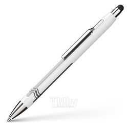 Ручка шарик/автомат. "Epsilon Touch" пласт., со стилусом, белый/серебристый, стерж. синий Schneider 138701