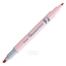 Маркер текстовый двусторонний «Illumina flex», пастельный розовый Pentel SLW11P-PE