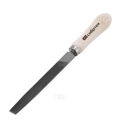 Напильник, 150 мм, плоский, деревянная ручка СИБРТЕХ 16223