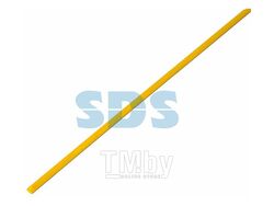 Термоусадочная трубка 2,5 / 1,25 мм, желтая (упак. 50 шт. по 1 м) REXANT