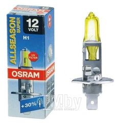 Лампа OSRAM Allseason (H1) 12V 55W P14.5s +30% света, цвет. темп. 3000К 64150ALS