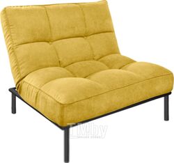 Кресло мягкое Bo-Box Кио (черный муар/нью-йорк Mustard)