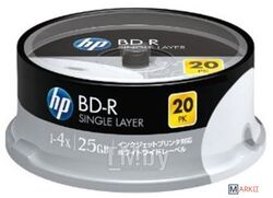 Оптический диск BD-R 25ГБ 6x HP CakeBox 10 шт. 69321