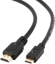 Кабель HDMI-miniHDMI Cablexpert CC-HDMI4C-6, v1.4, 19M/19M, 1.8м, 3D, Ethernet, черный, позол.разъем