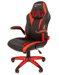 Офисное кресло Chairman Game 15 экопремиум черный/красный