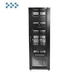 Шкаф серверный ПРОФ напольный 48U (800x1200) дверь перфор. 2 шт., черный, в сборе