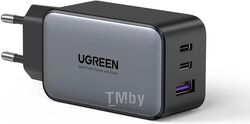 Сетевое зарядное устройство UGREEN USB-A+2*USB-C 65W GaN Tech Fast Charger CD244 (Black) 10335