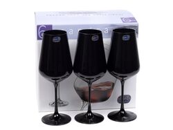 Набор бокалов для вина стеклянных декор. "Sandra" 6 шт. 450 мл Crystalex