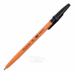 Ручка шариковая 1,0 мм, пласт., глянц., оранжевый/черный, стерж. черный Corvina 40163/01G