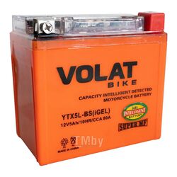 Аккумуляторная батарея AKБ 5Ah Volat YTX5L-BS(iGEL) R+, 80 A, 113x70x106 VOLAT YTX5L-BS(iGEL)