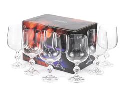 Набор бокалов для вина стеклянных "claudia" 6 шт. 340 мл Crystalex 40149/340
