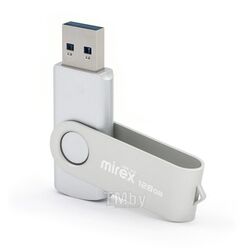 USB-флеш-накопитель 128GB USB 3.0 FlashDrive SWIVEL SILVER Mirex 13600-FM3SS128