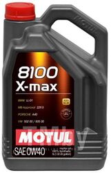 Моторное масло синтетическое MOTUL 0W40 (4L) 8100 X-MAX ACEA A3 B4,API SN CF,BMW LL01,VW 502 00 505 00 104532