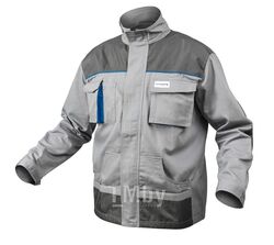 Куртка рабочая серая 100% хлопок, размер M HOEGERT HT5K283-M