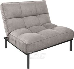 Кресло мягкое Bo-Box Кио (черный муар/соро 23 светло-серый)