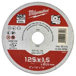 Отрезной диск MILWAUKEE SCS 41/125х1,5мм 1шт (заказ кратно 50шт) 4932451479
