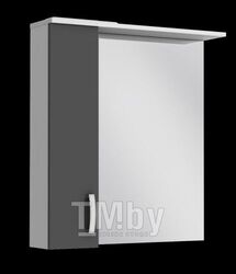Шкаф настенный с зеркалом Ювента Баттерфляй БфШНЗ1-65-п серый левый