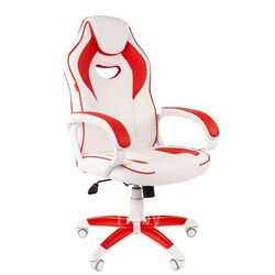 Офисное кресло Chairman Game 16 экопремиум белый/красный