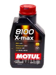 Моторное масло синтетическое MOTUL 0W40 (1L) 8100 X-MAX ACEA A3 B4,API SN CF,BMW LL01,VW 502 00 505 00 104531