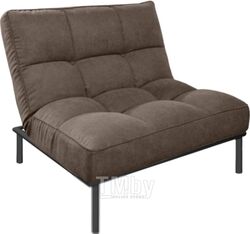 Кресло мягкое Bo-Box Кио (черный муар/соро 28 коричневый)