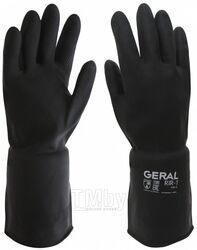 Перчатки технические латексные GERAL КЩС тип 2, К80Щ50, размер 8, черные (пара) G200000