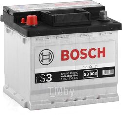 Аккумулятор BOSCH S3 12V 45AH 400A ETN 1(L+) B13 207x175x190mm 11.43kg BOSCH 0092S30030