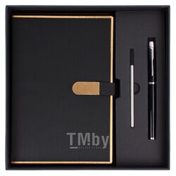 Набор подарочный (ежедневник недатир.А5 с магнитной застежкой + ручка) чёрного цвета Darvish DV-14225-2