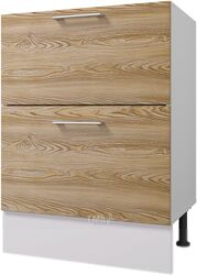 Шкаф-стол кухонный Горизонт Мебель Оптима 60 2 ящика (сосна бран)