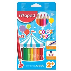 Цветные карандаши 12 шт. "Сolor Peps Jumbo" Maped 834010