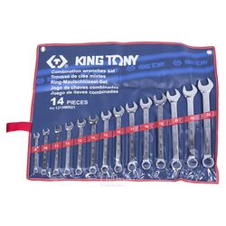 Набор комбинированных ключей KING TONY 8-24 мм, 14 предметов 1215MR01